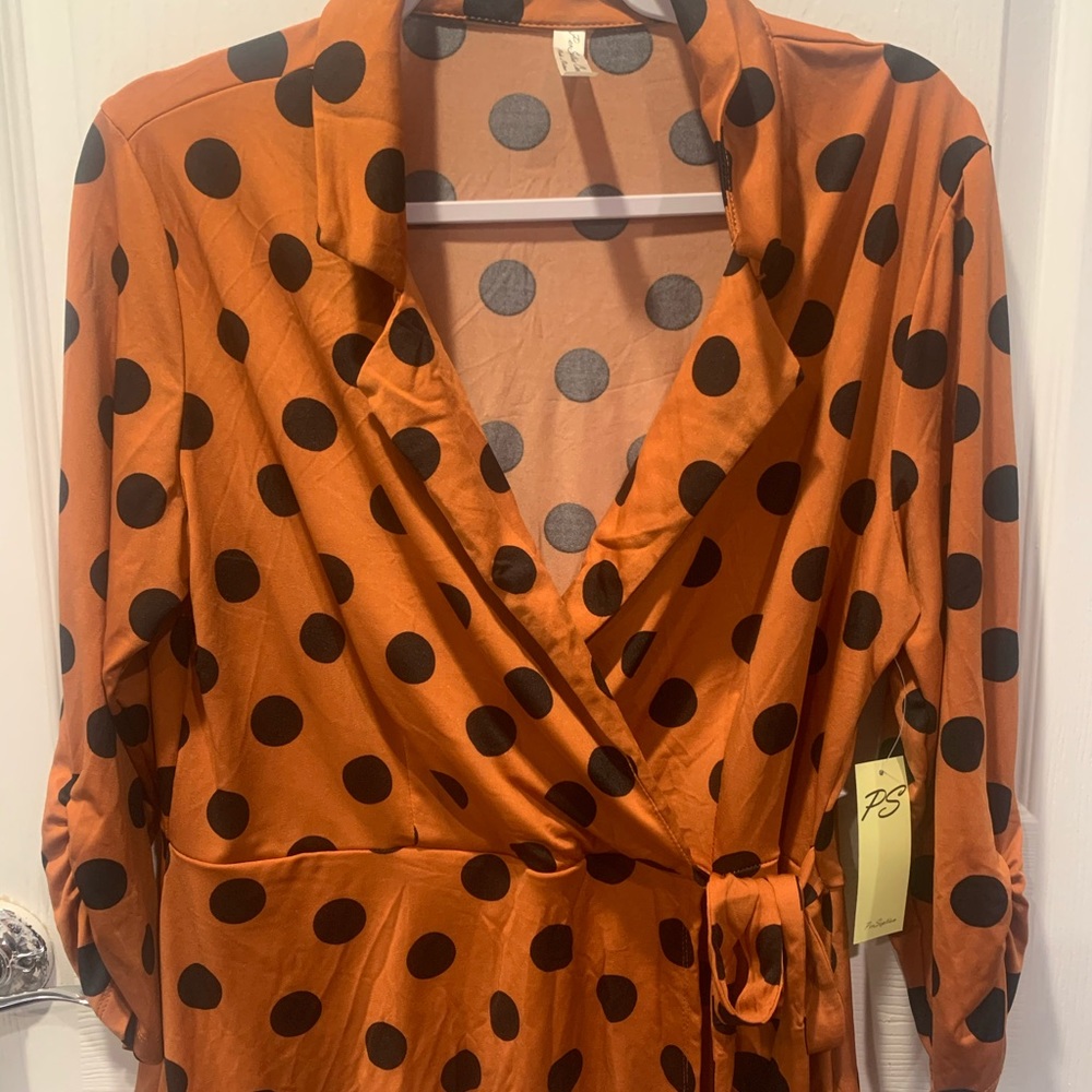 Orange dress blouse